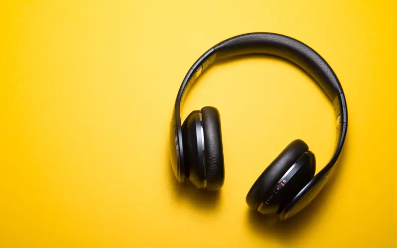 Black wireless headphones