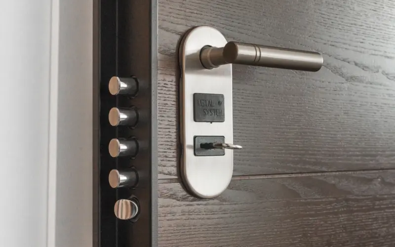 Close-up of a door lock